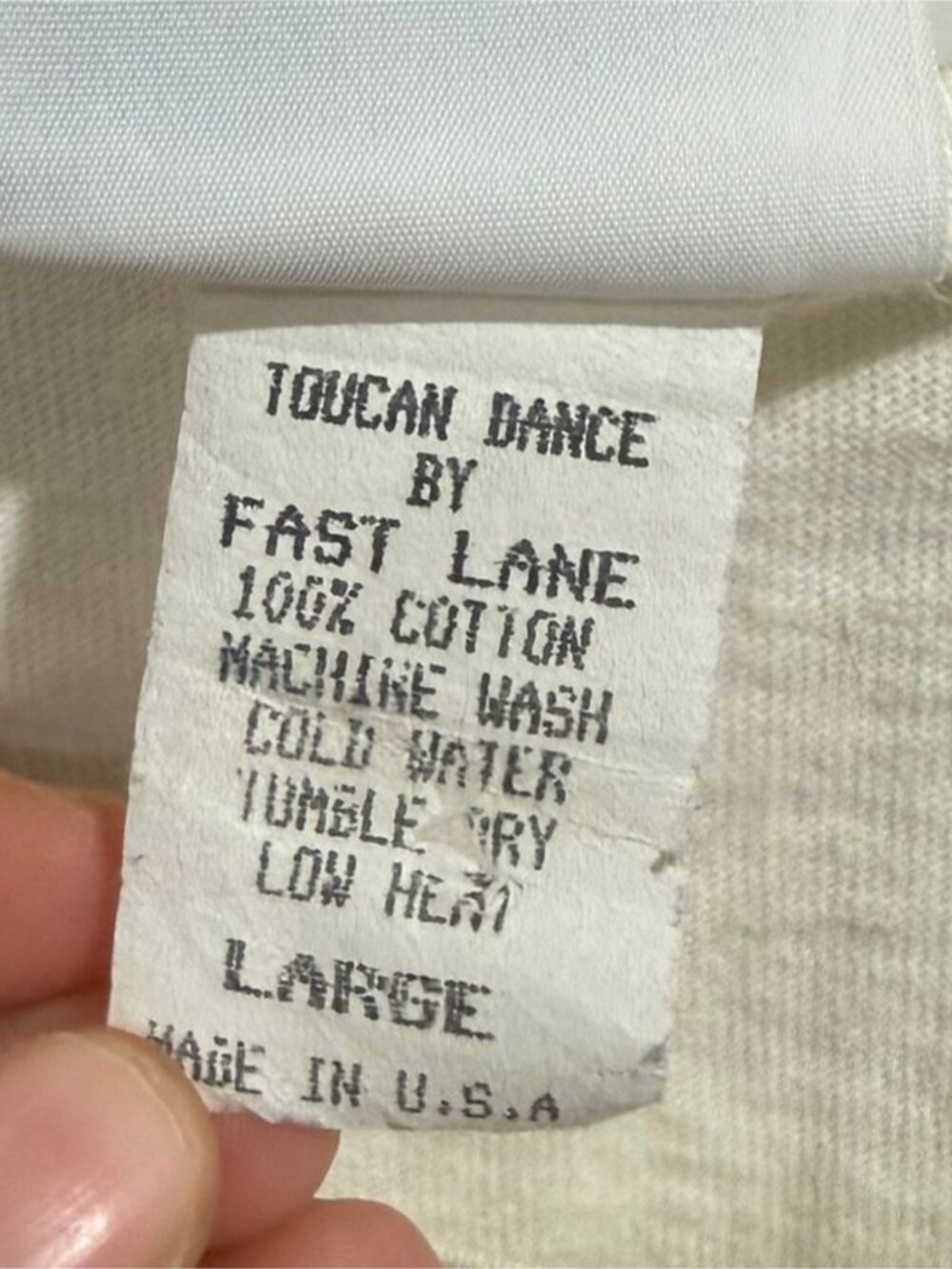 Vintage Toucan Dance Puerto Rico Graphic Crop Tank Top Size L Made in USA - Picture 5 of 5
